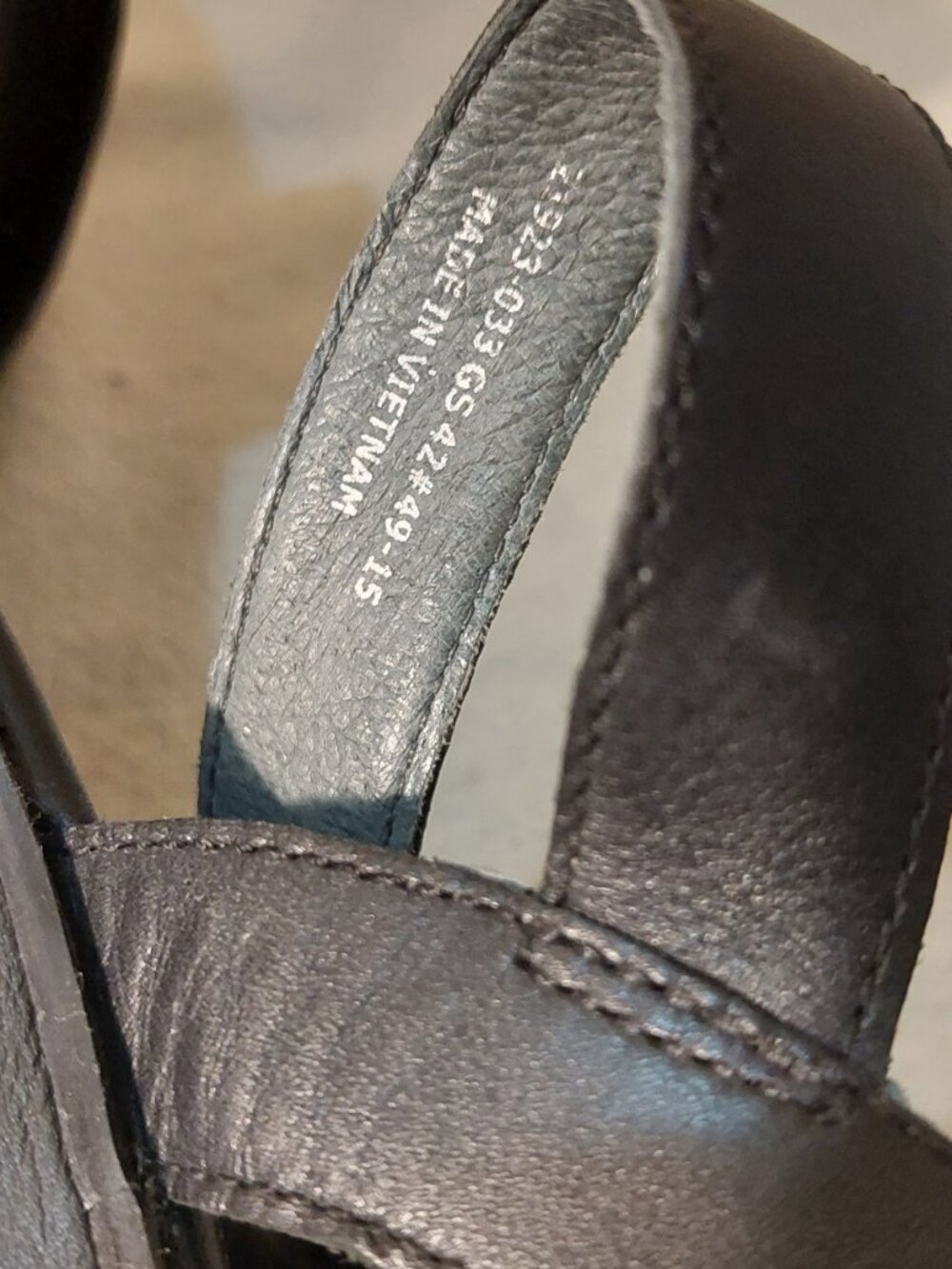 Camper Misia Black Leather Wedge Platform Ankle Strap Sandals Size US 11 (EU 42) - Picture 9 of 9